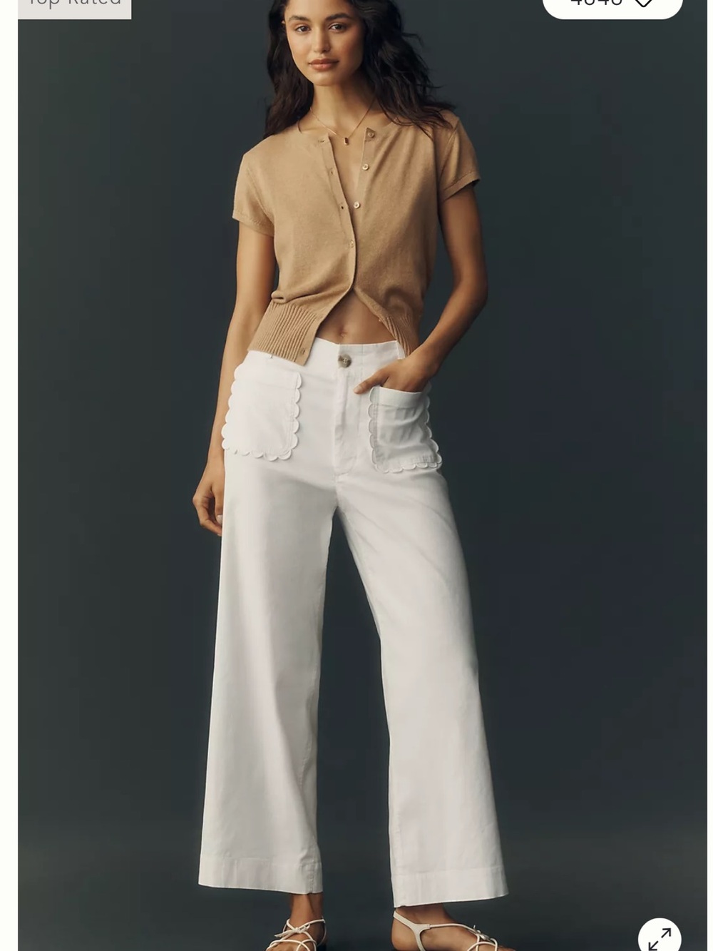 Maeve The Colette Maeve Colette Magic Fabric Scallop-Pocket Pants 29 NWT